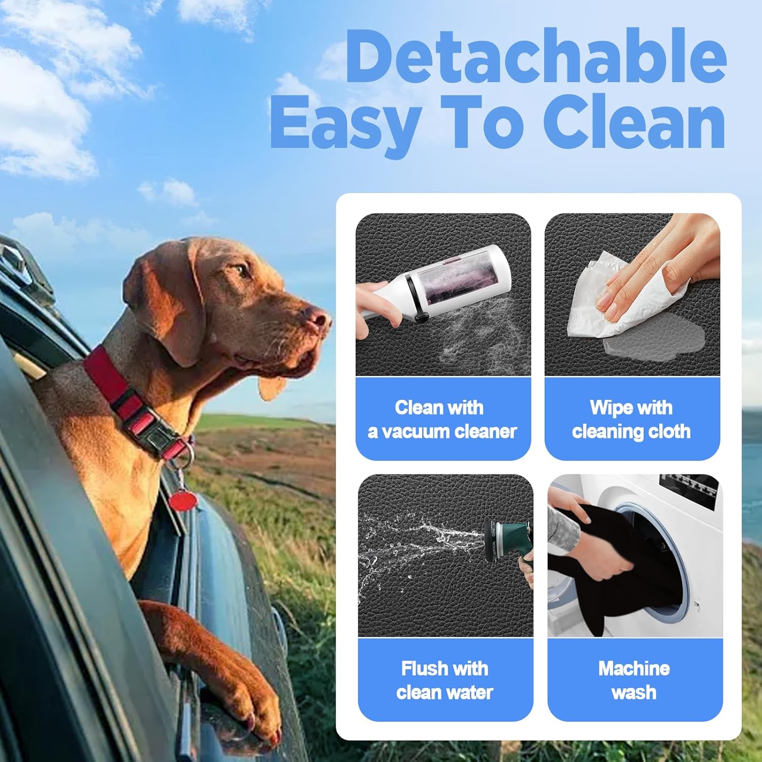Back Seat Extender for Dogs, Waterproof Dog Car Seat Cover for Back Seat with Hard Bottom, 2025 Upgraded Material, Anti Scratch, Safer, Easy to Use and Clean, Holds 400lbs - Image 7