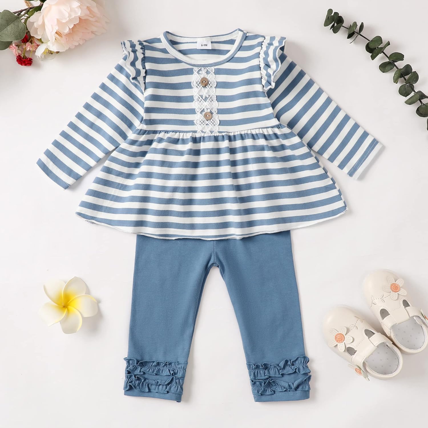 Baby Girl Clothes Toddler Girl Outfits Ruffle Shirt Pants Cute Infant Outfit Set Baby Girl Fall Winter Clothes - Image 10