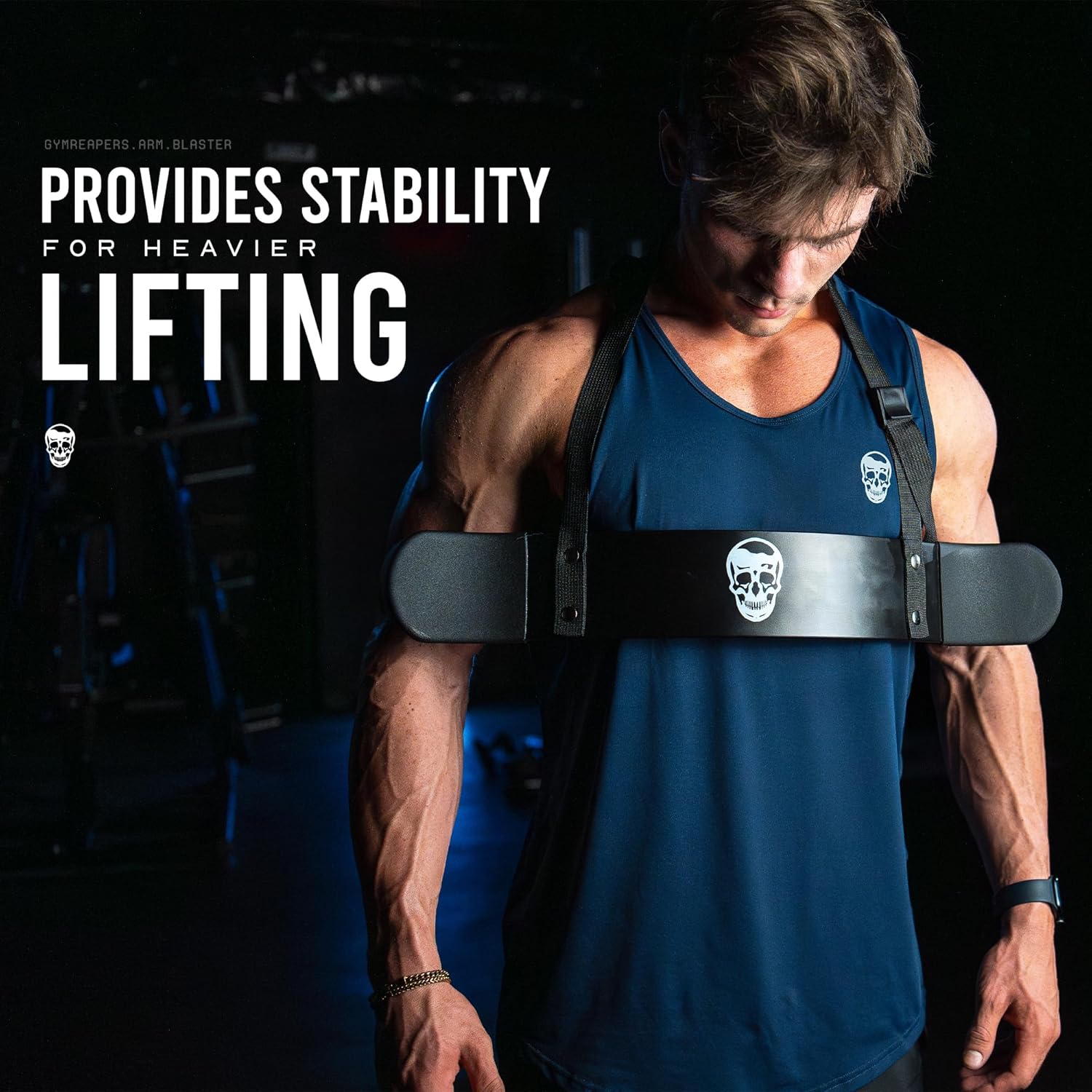 Gymreapers Bicep Arm Blaster - Bicep Curl Isolator w/Contoured, Padded Edges - Adjustable Bicep Bomber for Weightlifting & Bodybuilding - Image 7