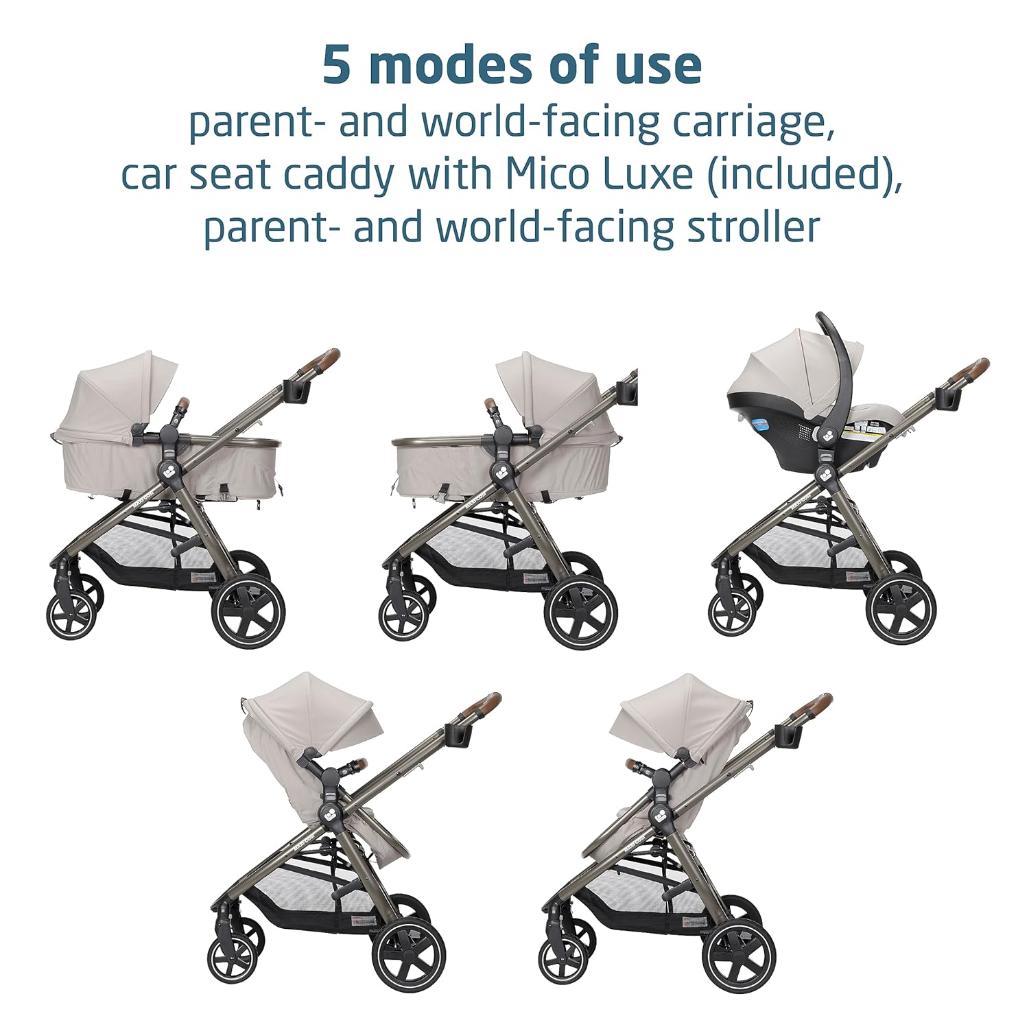 Maxi-Cosi Zelia™ Luxe 5-in-1 Modular Travel System - Image 4