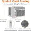 Amazon Basics Window Air Conditioner, 6000 BTU, Cools up to 250 Sq. Ft., White AC Unit, Remote Control - Image 3