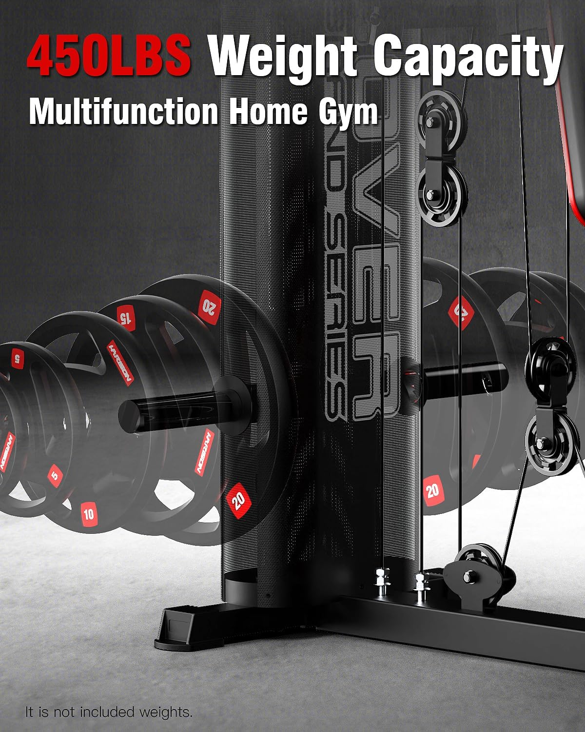 HARISON Home Gym - Full Body Workout Equipment, Exercise Equipment, Fitness Equipment, Multifunctional Home Gym Equipment for Home with Pulley System, Weight Bench, Leg Extension, Rowing Machine - Image 6