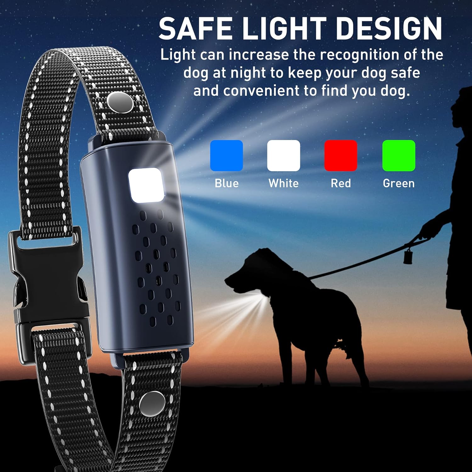 Dog Shock Collar - 4000FT Dog Training Collar with Remote Waterproof e Collar with Flashing Light, Adjustable Pitch Beep(1-8), Vibration(1-16), Safe Shock(1-99), and Keypad Lock - Image 4