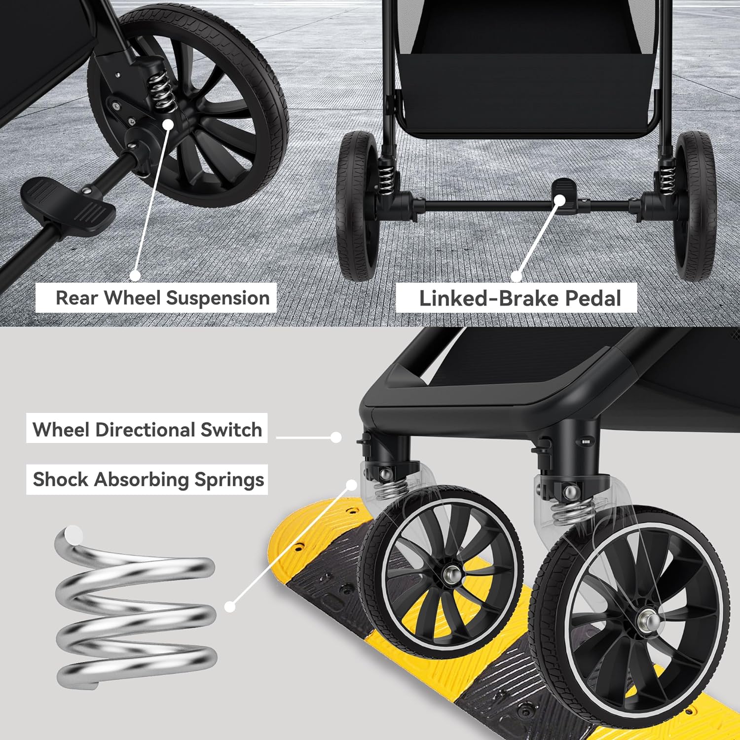 Baby Stroller 2 in 1 Newborn Convertible Stroller Bassinet for Infant New Born Pushchair 0-36 Month - Image 7