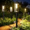 Solar Pathway Lights Outdoor,8 Pack Bright Solar Lights Outdoor,IP65 Waterproof Solar Garden Lights Solar Powered Landscape Lighting for Yard Patio Walkway Driveway Pathway (Warm White) - Image 2