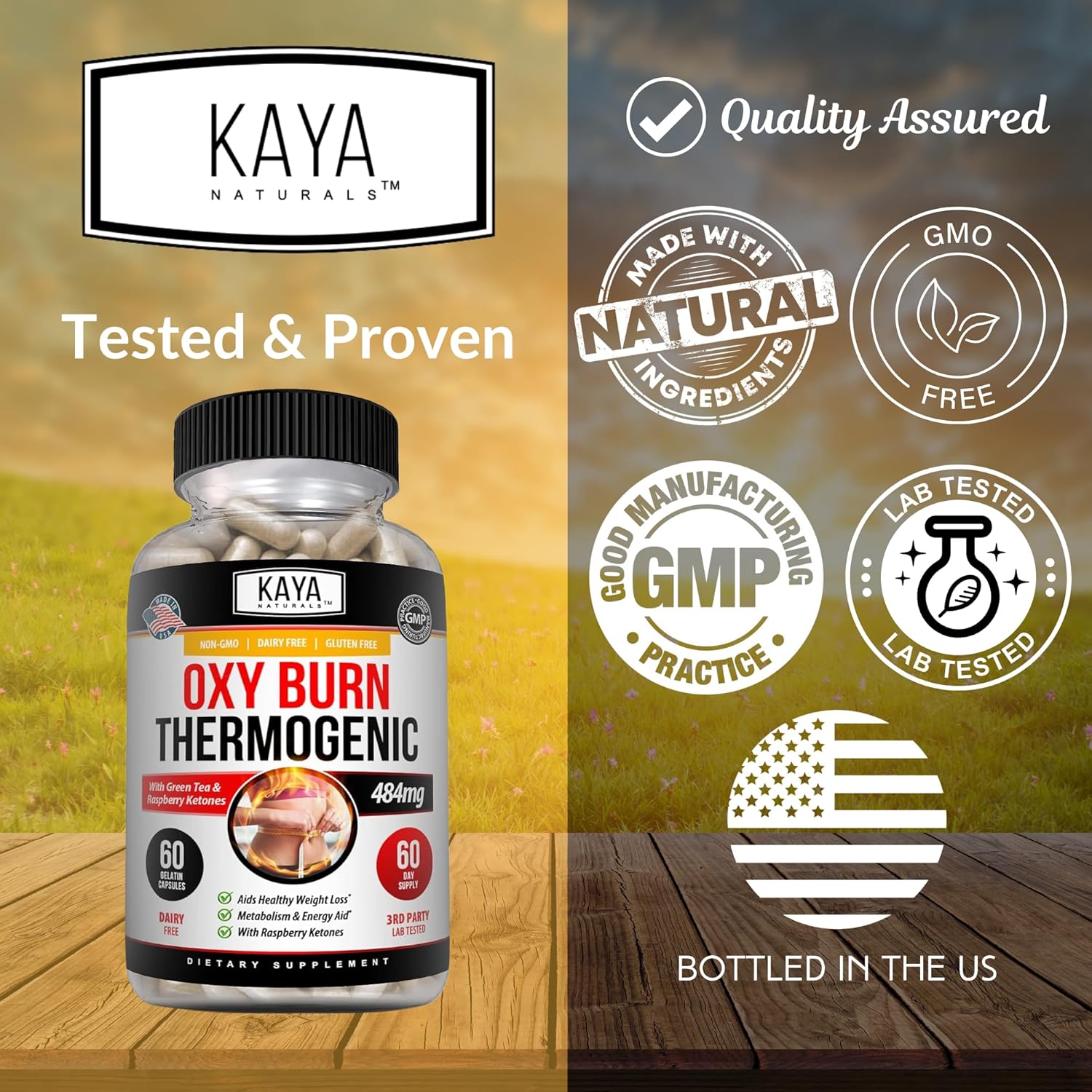 Kaya Naturals Supreme Fat Burner - Weight Loss Pills Women & Men - Appetite Suppressant Supplement - Powerful Thermogenic Diet Pills - Natural Energy Boost Oxy Burn 60 Count - Image 5