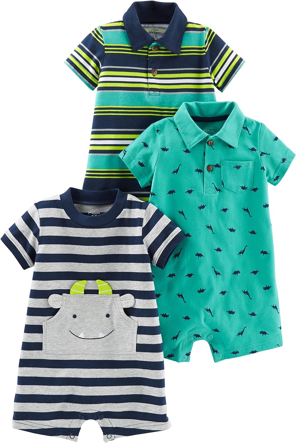 Simple Joys by Carter's baby-boys 3-pack Rompers - Image 2