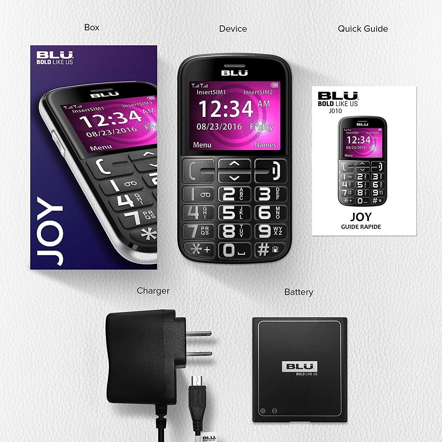 BLU JOY - 2.4", Factory Unlocked Phone - Black - Image 7