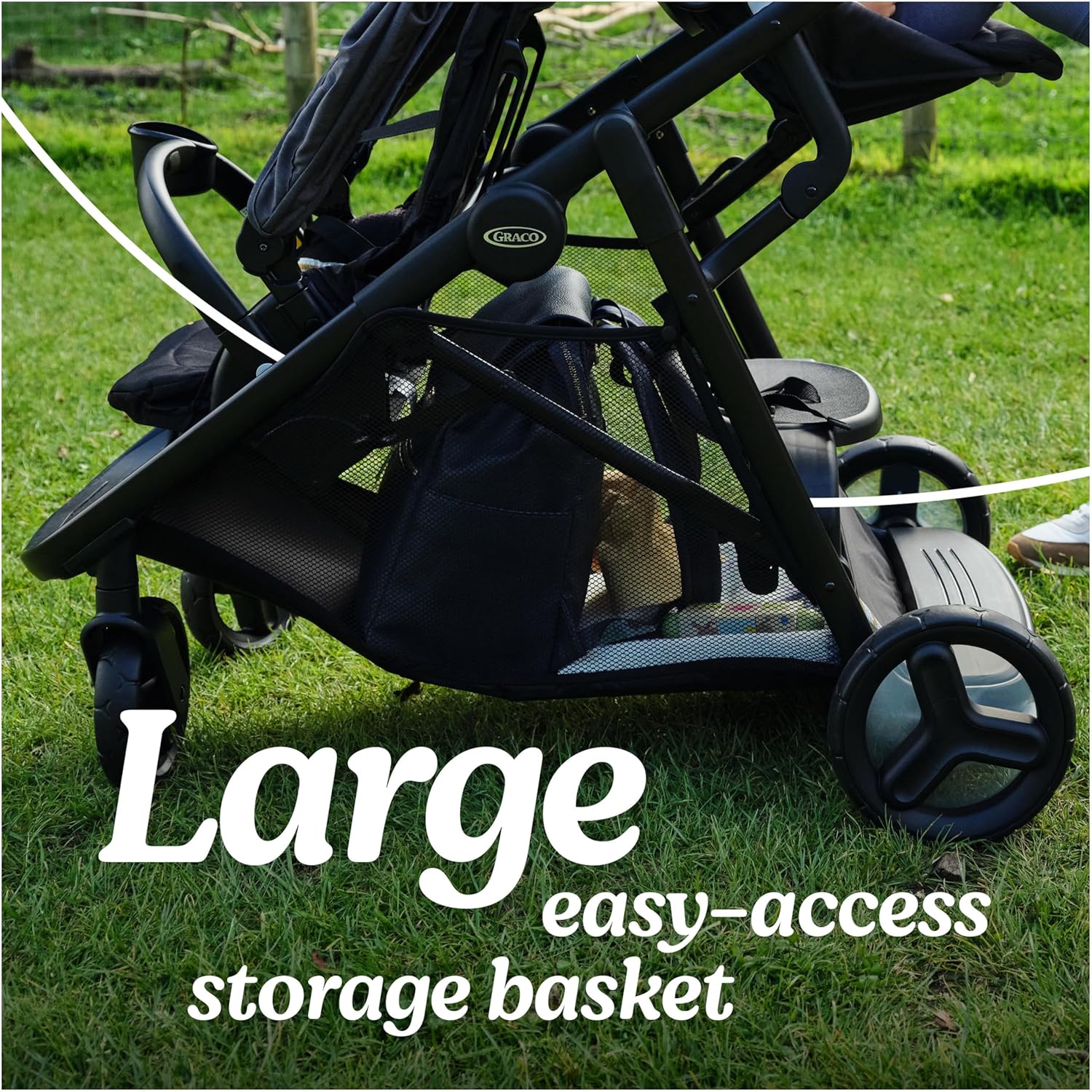 Graco Ready2Grow LX 2.0 Double Stroller Features Bench Seat and Standing Platform Options, Clark - Image 6