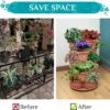 Amazing Creation Stackable Planter, Terracotta 5-Tier Vertical Garden Planter, Grow Your Own Vertical Oasis of Vegetables and Succulents - Image 10