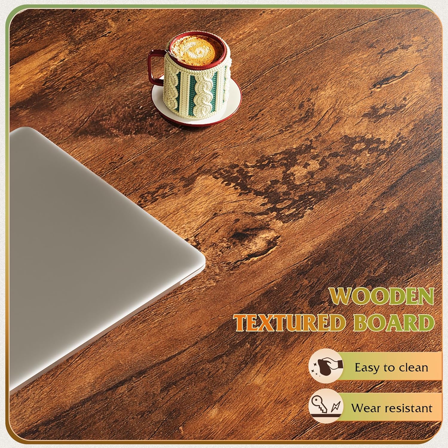 WLIVE Coffee Table, 39" Lift Top Coffee Table with Hidden Compartment, Small Rising Wooden Dining Center Table for Home Living Room, Office, Rustic Brown - Image 6