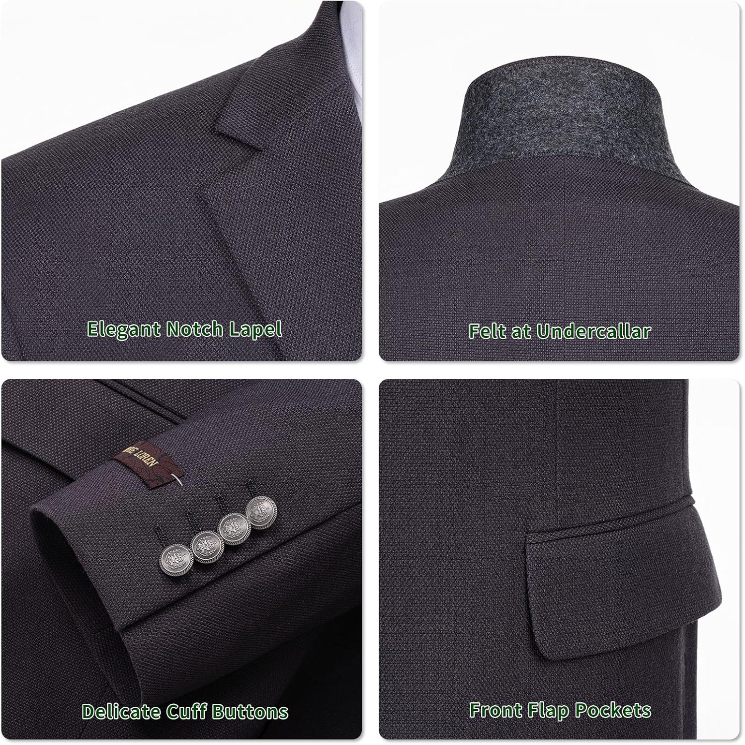 Men's Blazer Jacket - Classic Fit Sport Coat, Stretch Sport Jacket for Business, Weddings & Daily Wear - Image 4