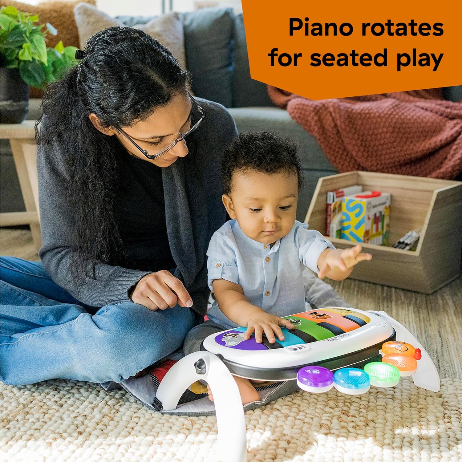 Baby Einstein 4-in-1 Kickin' Tunes Music and Language Play Gym and Piano Tummy Time Activity Mat - Image 9