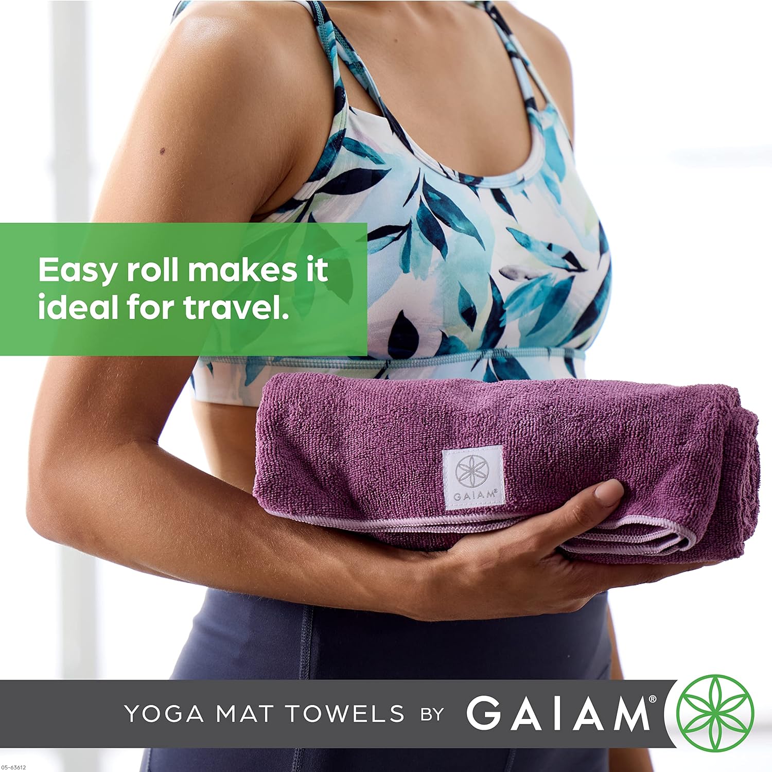 Gaiam Yoga Mat Towel Microfiber Mat-Sized Yoga Towel for Hot Yoga - Image 7
