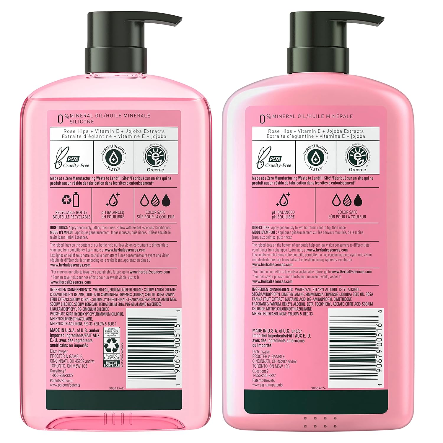 Herbal Essences Shampoo & Conditioner Set, Smooth Collection, Paraben-Free, Color-Safe, with Rose Hips & Vitamin E, 29.2 Fl Oz Each, 2-Pack - Image 10