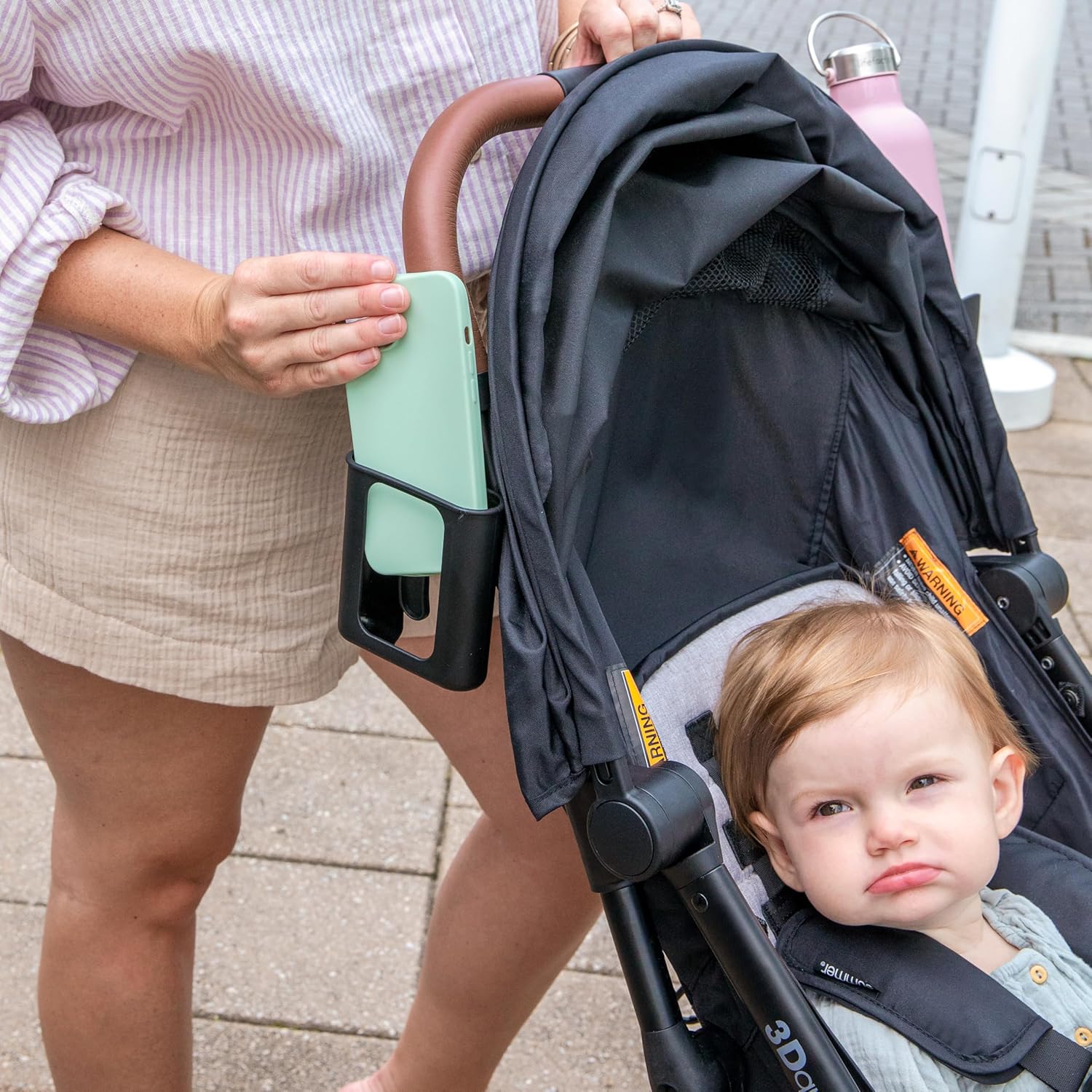 Ingenuity 3Dquickclose CS+ Compact Fold Stroller – Lightweight Stroller with Oversized Canopy, Extra-Large Storage and Compact Fold, Gray - Image 13