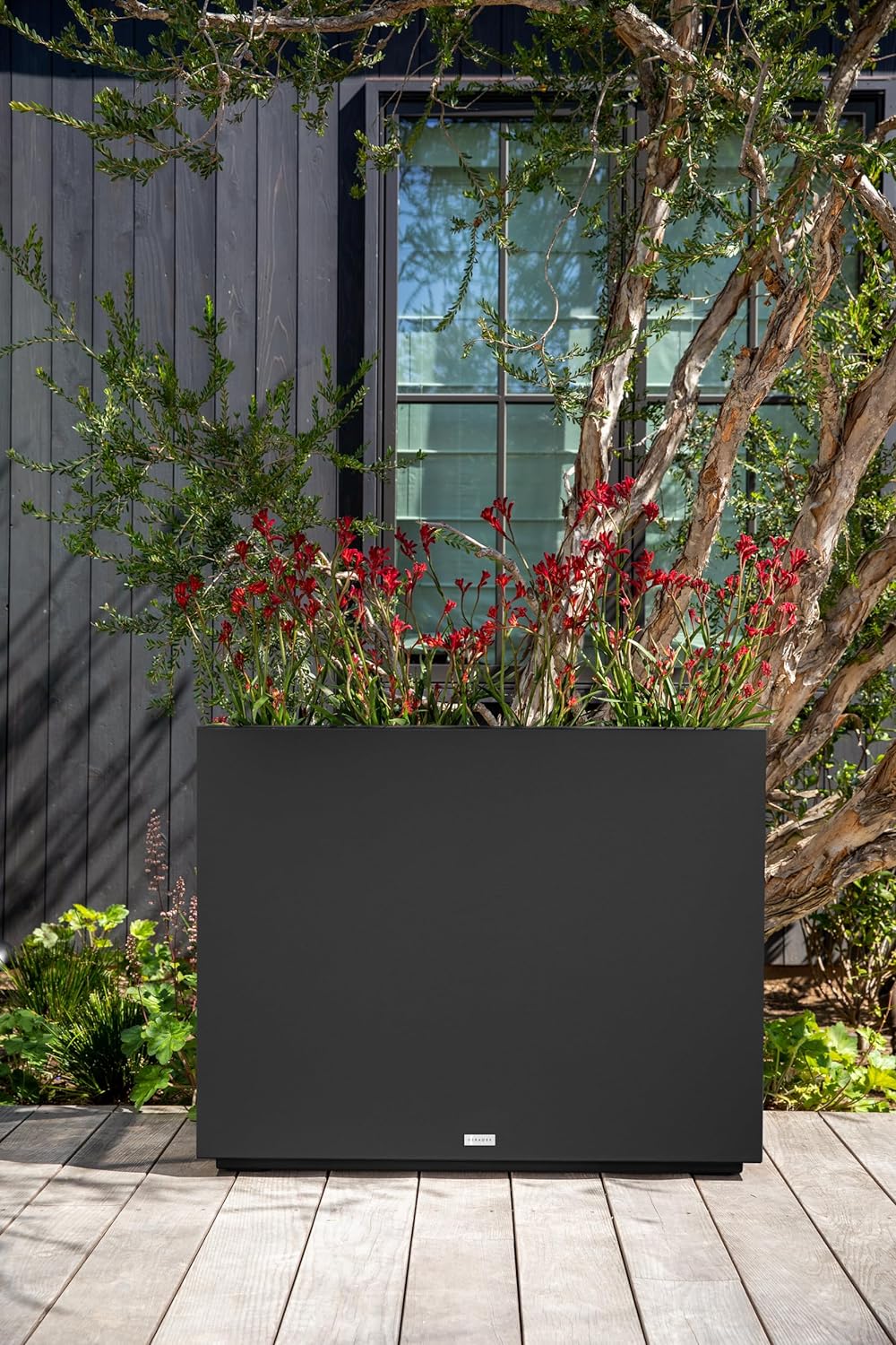 Veradek Block Series Span Plastic Planter - Tall Rectangular Planter for Indoor or Outdoor Patio/Porch | Durable All-Weather with Removable Insert Bucket | Modern Design for Plants, Flowers, Garden - Image 6