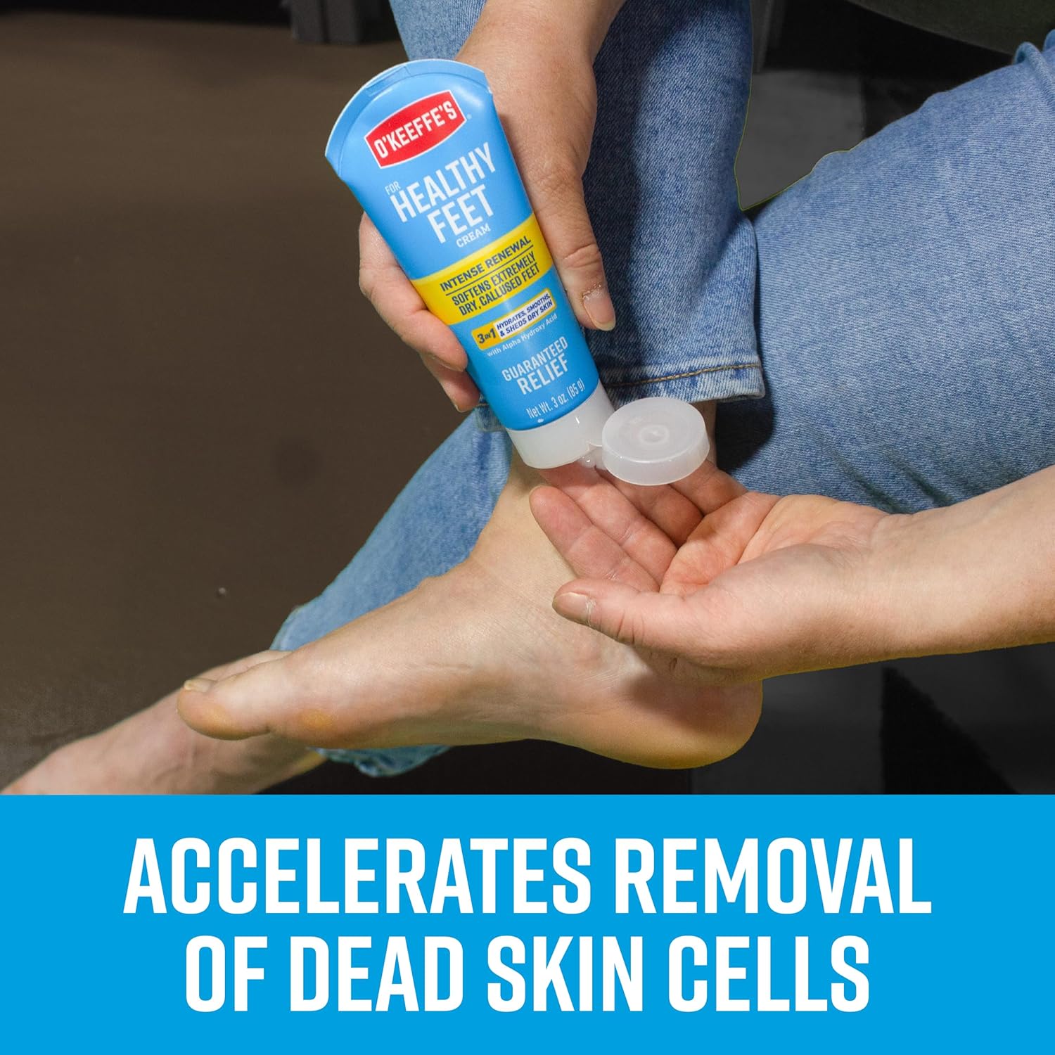 O'Keeffe's for Healthy Feet Intense Renewal Cream with Alpha Hydroxy Acid - 3 oz Tube (1 Pack) - Softens and Exfoliates Extremely Callused, Dry Feet - Image 7