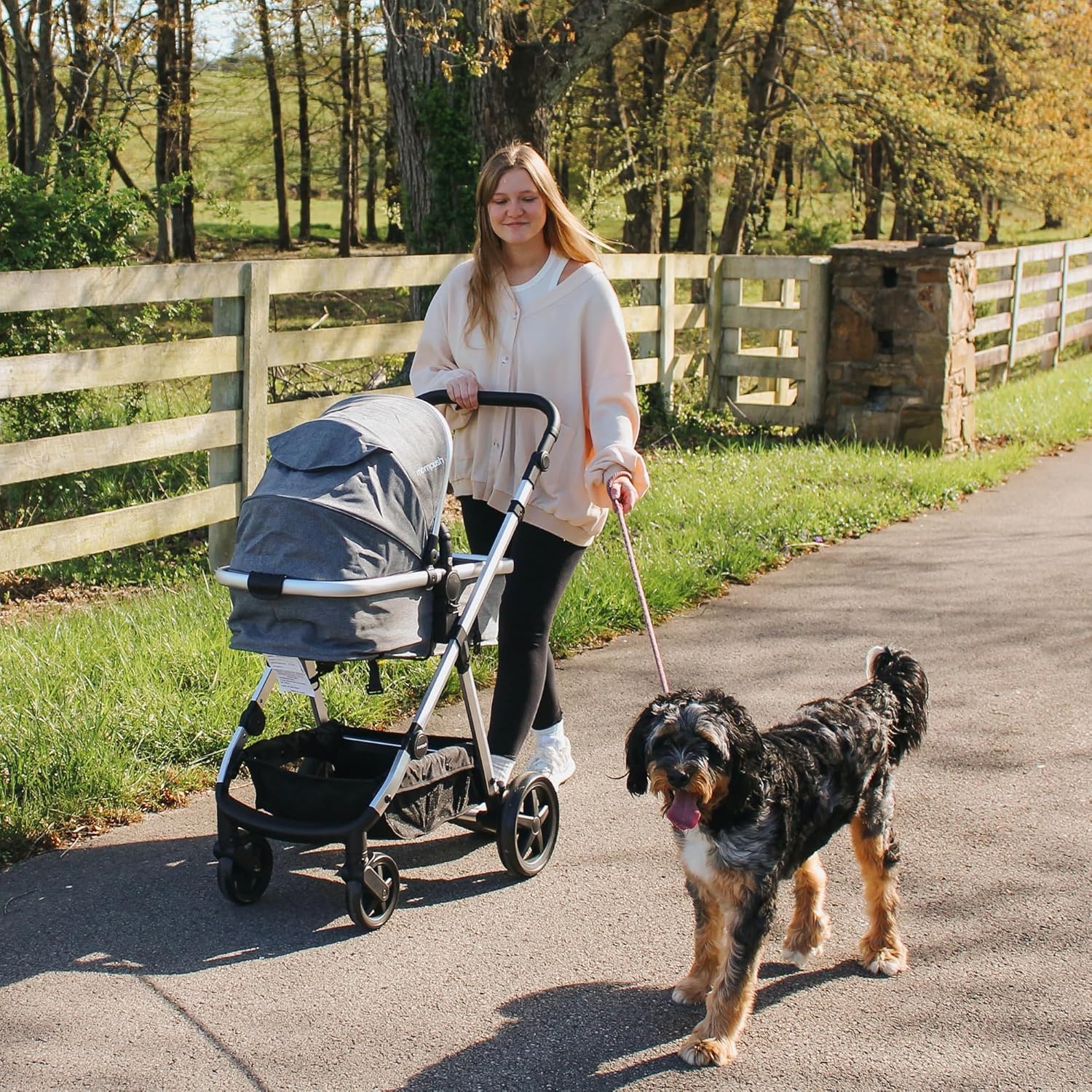 Mompush Meteor2 Baby Stroller 2-in-1 with Bassinet Mode, Compatible with Infant Car Seat Adapter Included, Full-Size Bassinet Strollers for Family Outings - Image 8