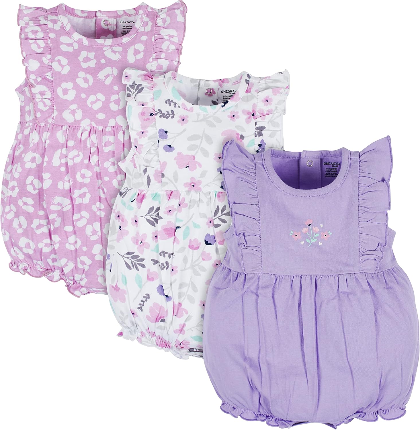 Onesies Brand baby-girls 3-pack Romper - Image 2