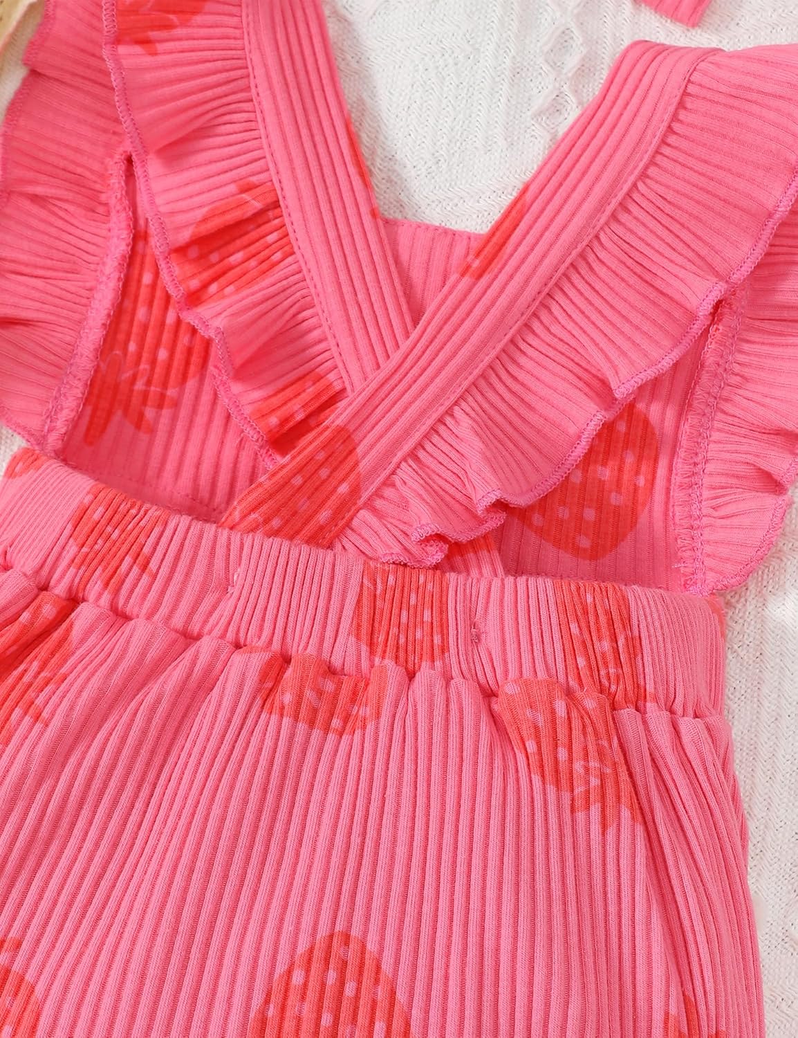 Fullfamous Baby Girl Ruffled Jumpsuit and Headband Set - Image 7