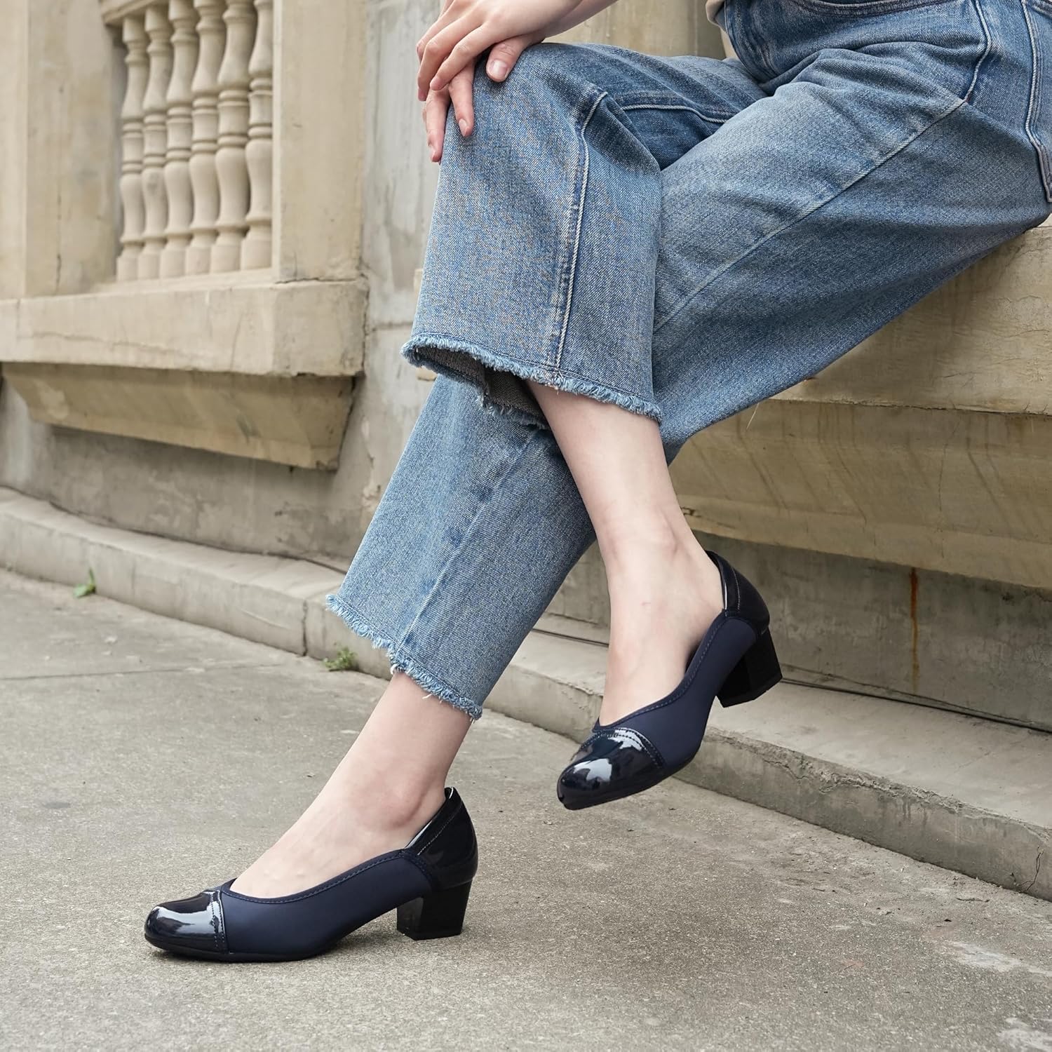 Ortho+rest Women Bunion Dress Shoes Low Heel Orthopedic Pumps Orthotic Slip On Loafers - Image 3