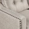 3 Pieses Mid-Century Modern Sofa Sets Linen Fabric Tufted Back Sofa&Couch Include 3 Seaters Couch, Loveseat and Armchair with Rivets Rivets for Home Apartment Office Living Room Furniture Sets - Image 9