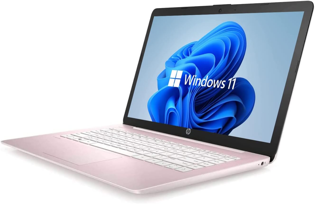 HP 14" HD Laptop, Windows 11, Intel Celeron Dual-Core Processor Up to 2.60GHz, 4GB RAM, 64GB SSD, Webcam, Dale Pink (Renewed) - Image 4
