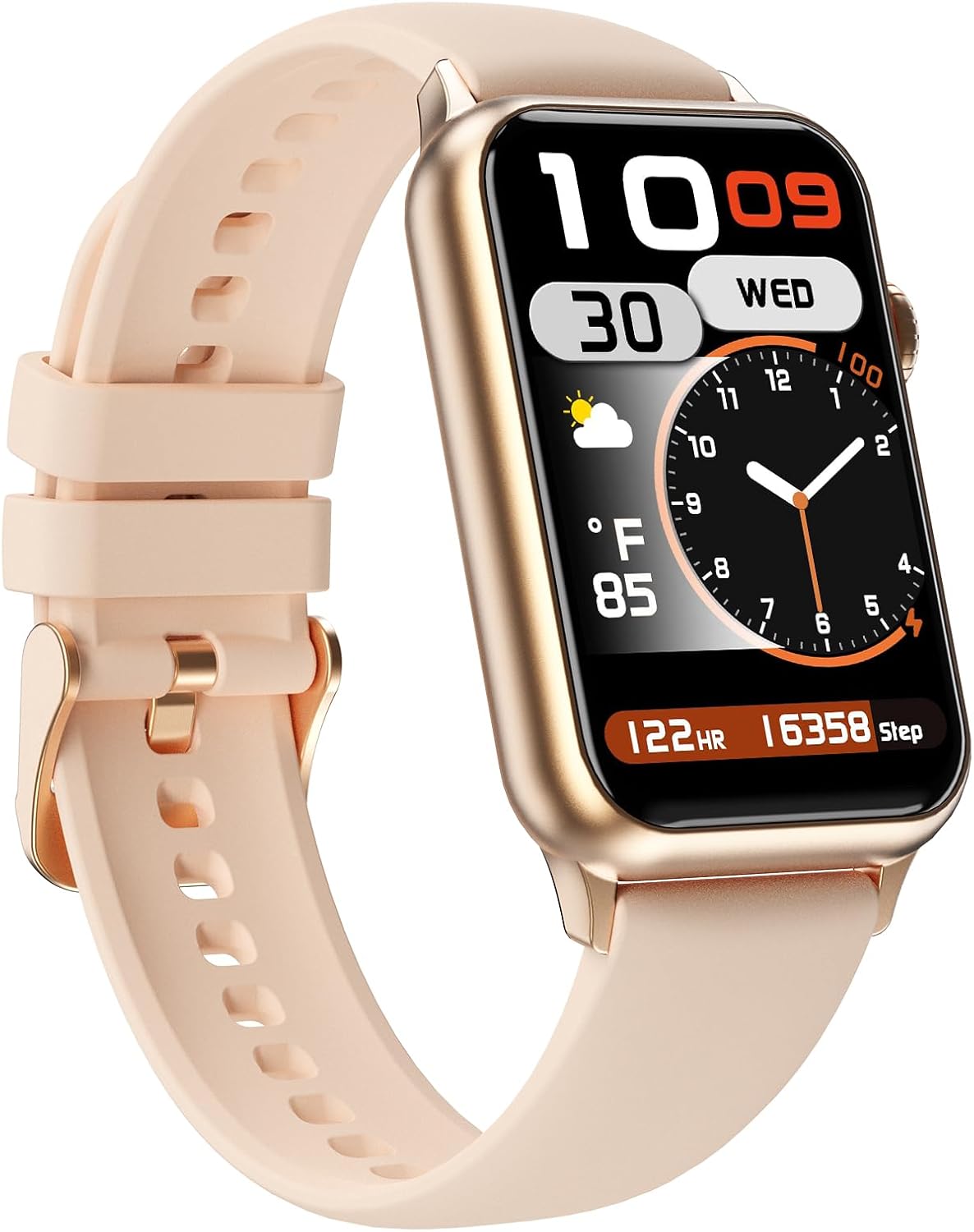 Health Fitness Tracker Smart Watch with 24/7 Heart Rate Blood Oxygen Blood Pressure Monitor Sleep Tracker 128 Exercise Modes Step Calorie Counter Pedometer IP68 Waterproof for Women Men Android iOS - Image 2