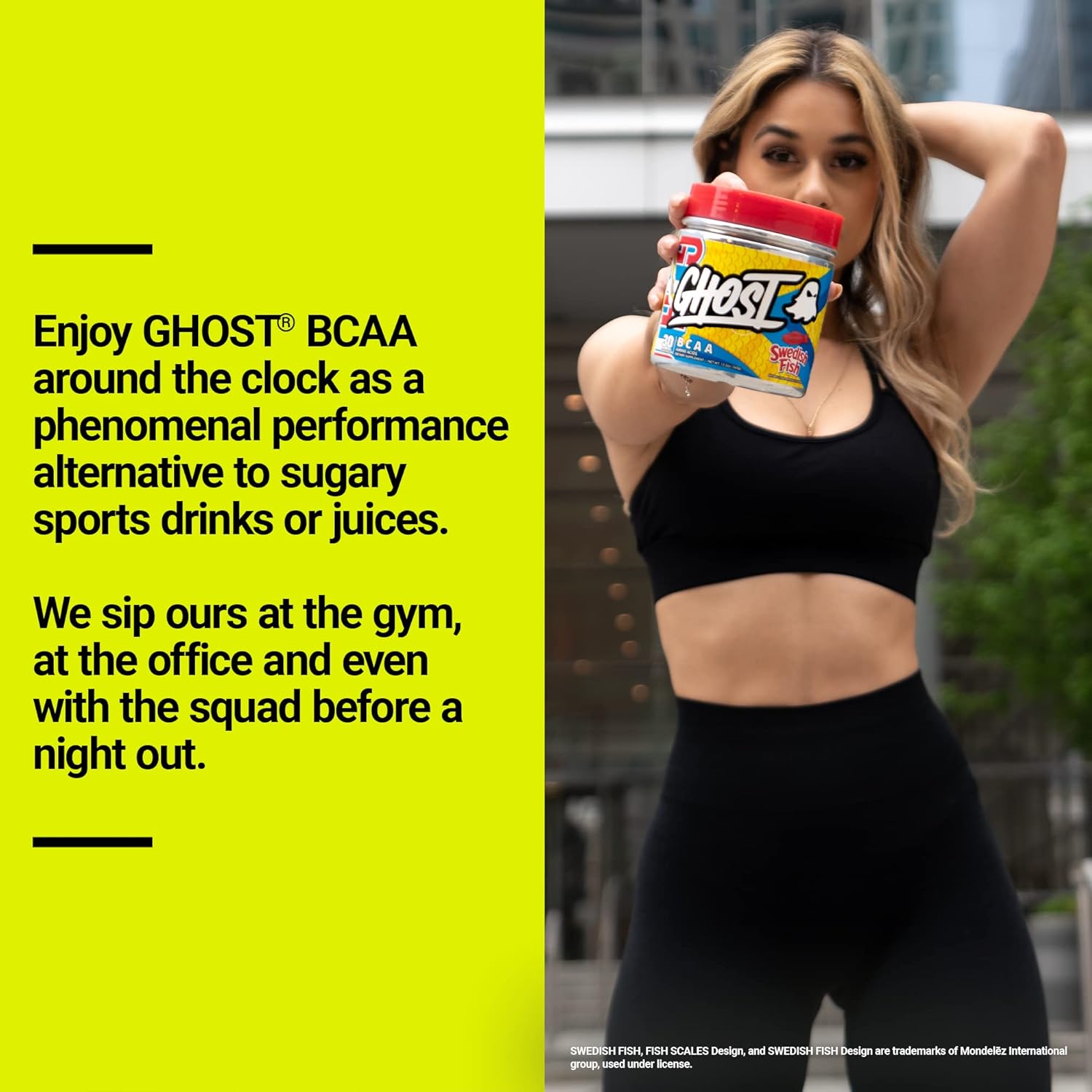 GHOST BCAA Powder Amino Acids Supplement, Sour Patch Kids Watermelon - 30 Servings - Sugar-Free Intra, Post & Pre Workout Amino Powder & Recovery Drink, 7G BCAA - Image 5