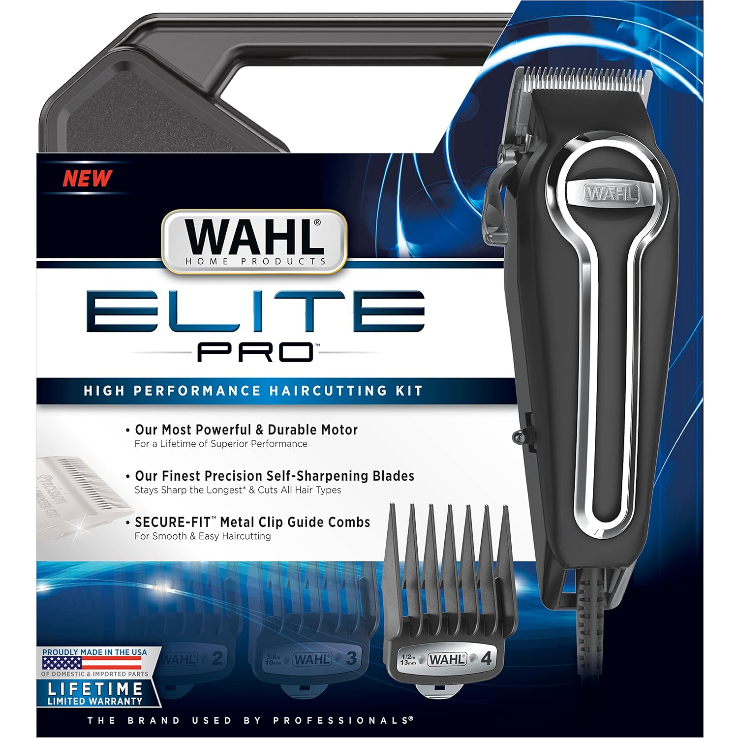 Wahl USA Elite Pro High-Performance Corded Home Haircut & Grooming Kit for Men – Electric Hair Clipper – Model 79602M - Image 10